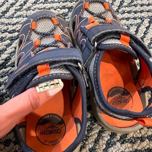 EUC OshKosh Blue Orange toddler boys summer sneaker sandals size 9C - Picture 6 of 6